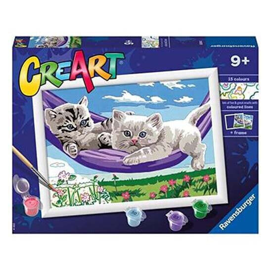 RAVENSBURGER Creart Serie D Classic Kittens In The Hammock Painting Game