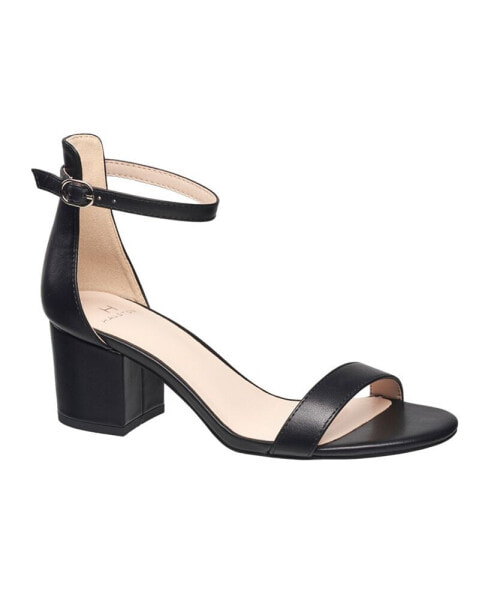 H Halston Women's Practical Block Heel Dress Sandals