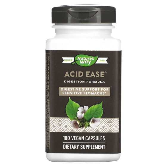 БАД для пищеварительной системы NATURE'S WAY Acid Ease, Digestion Formula, 180 капсул для веганов