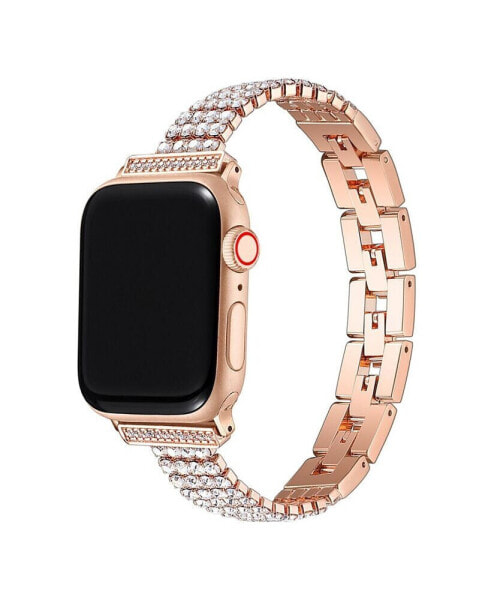 Mia Rose Gold Plated Rhinestone Bracelet Band for Apple Watch, 42mm-44mm