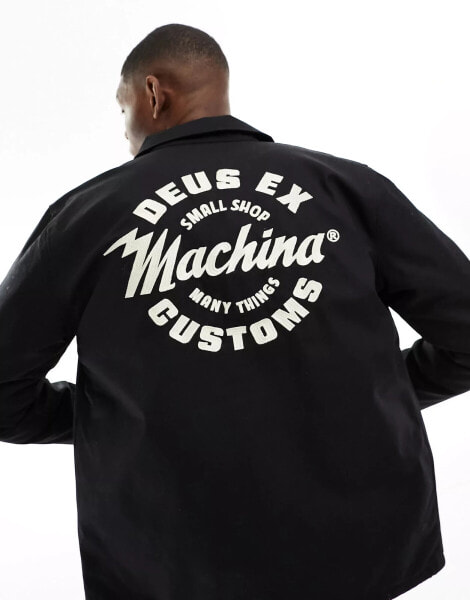 Deus Ex Machina amped coach jacket in black