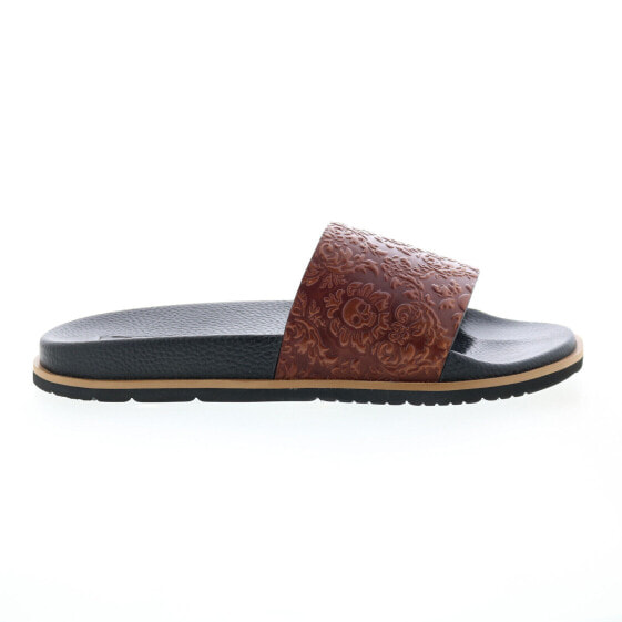 Robert Graham Understory RG5626F Mens Brown Leather Slides Sandals Shoes 10