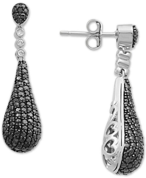 Серьги Macy's Black Diamond & White Diamond Tear