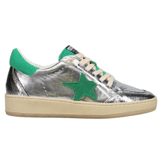 Vintage Havana Denisse Metallic Lace Up Womens Green, Silver Sneakers Casual Sh