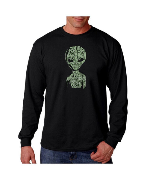 Men's Word Art Long Sleeve T-Shirt- Area 51