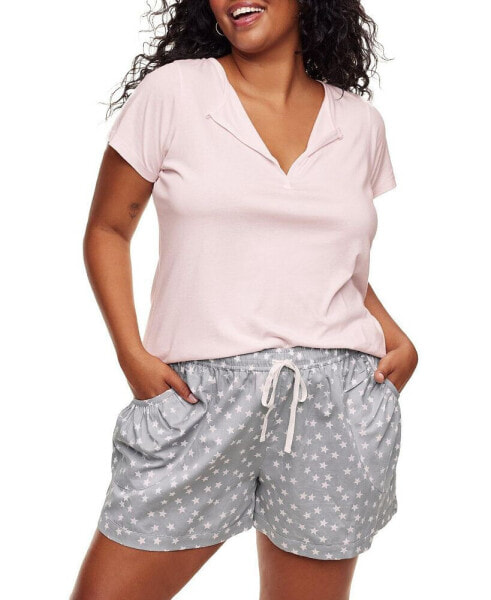 Plus Size Jacquelyn Pajama T-shirt And Short Set
