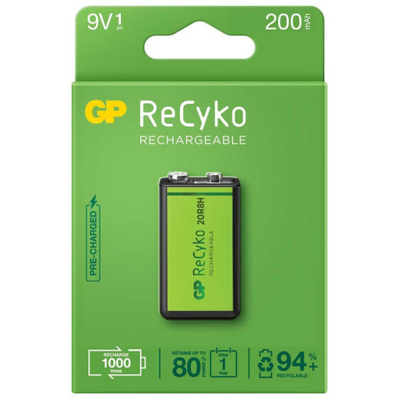 GP BATTERIES ReCyko LR09 9V 200mAh Rechargeable Battery