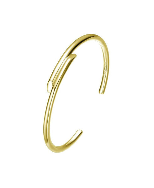 RA 14K Gold Plated Bypass Cuff Bracelet