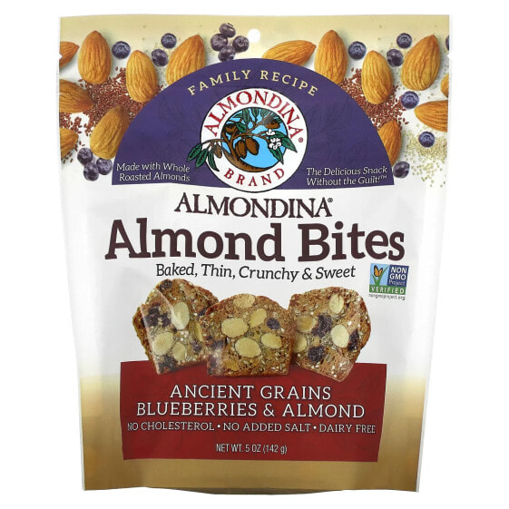 Almondina, Almond Bites, Древние зерна черники и миндаля, 5 унций (142 г)