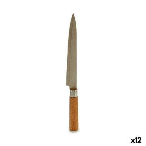 Нож кухонный Kinvara Кухонный нож 3 x 33,5 x 2,5 см Серебристый Коричневый Нержавеющая сталь Бамбук (12 штук)