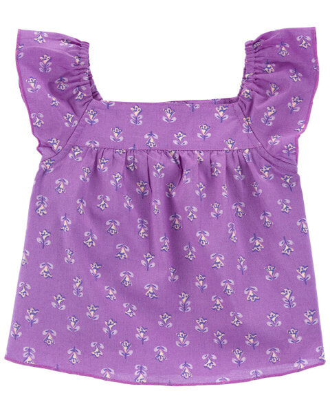 Baby Floral Poplin Top 12M