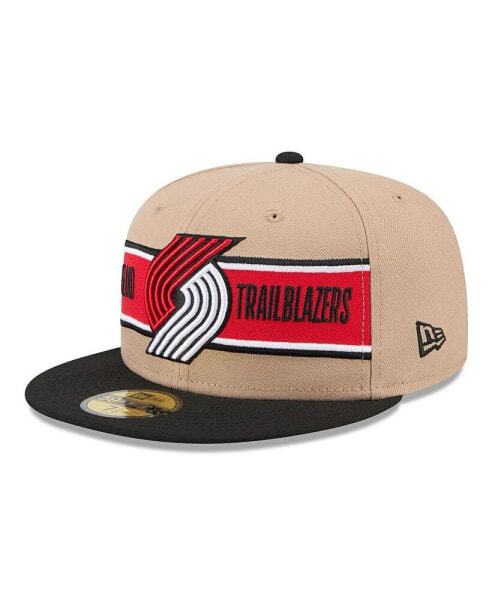 Men's Tan/Black Portland Trail Blazers 2024 NBA Draft 59FIFTY Fitted Hat