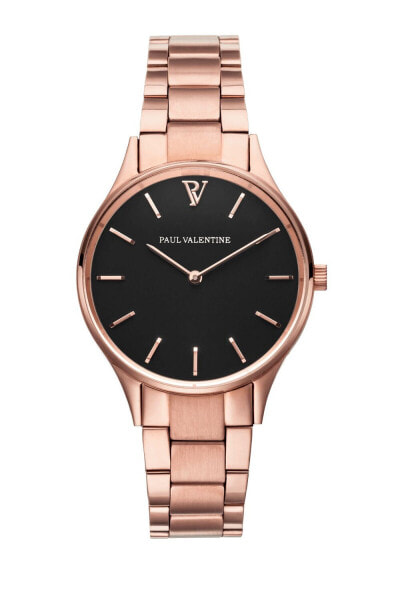 Наручные часы женские Paul Valentine HERMOSA ROSE GOLD BLACK 34 мм PV34212