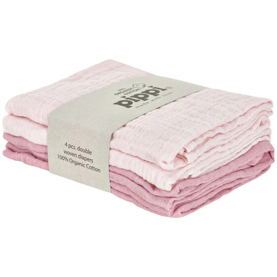 PIPPI Organic Cloth 4 Pack 65x65 cm Muslin