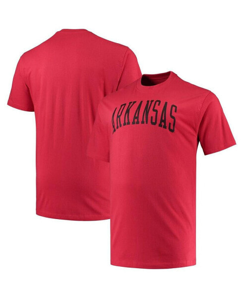 Men's Cardinal Arkansas Razorbacks Big and Tall Arch Team Logo T-shirt