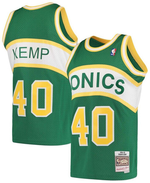 Men's Shawn Kemp Green Seattle Supersonics Hardwood Classics 1994-95 Swingman Jersey