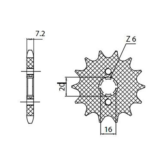 SUNSTAR SPROCKETS 428 Pitch 24114 Steel front sprocket