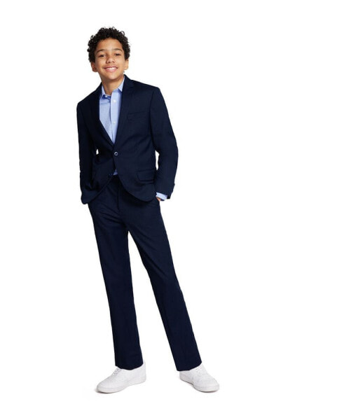 Big Boys Modern-Fit Stretch Sharkskin Suit Jacket