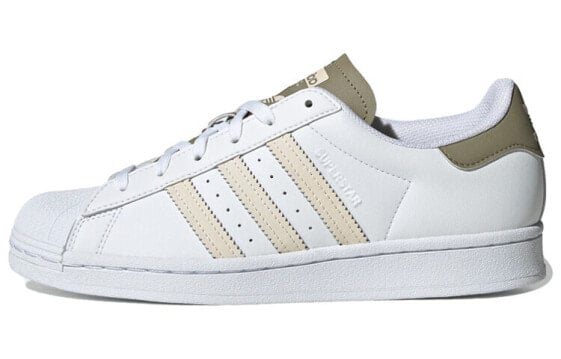 adidas originals Superstar 防滑耐磨 低帮 板鞋 女款 白绿 / Кроссовки Adidas originals Superstar GW7256