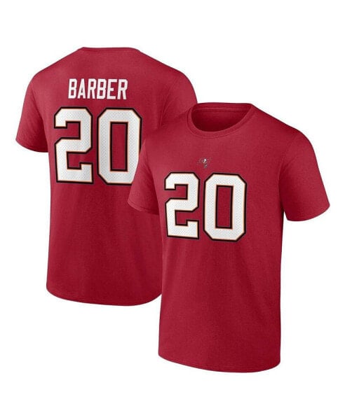 Men's Ronde Barber Red Tampa Bay Buccaneers Retired Player Icon Name and Number T-shirt