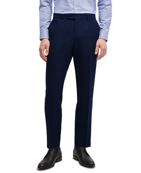 Men's Melange Stretch Slim-Fit Trousers