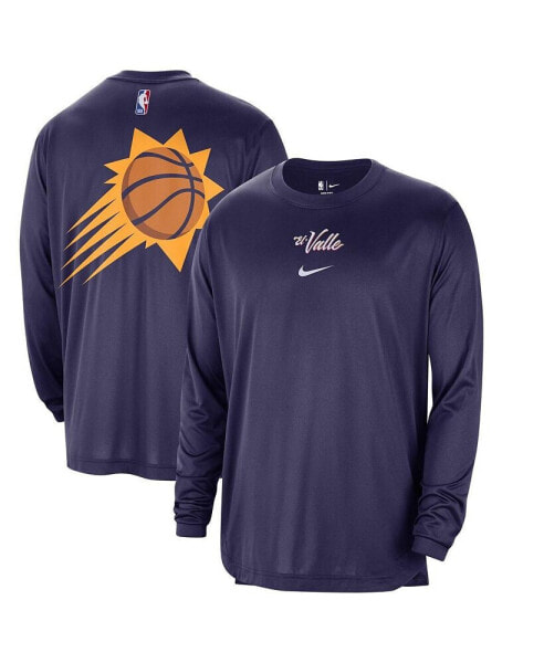 Футболка Nike мужская длинный рукав Phoenix Suns 2023/24 Edition - Lila Distressed Pregame Authentic Performance