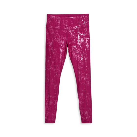 Puma Metallic Shine Athletic Leggings Womens Pink Athletic Casual 52503724