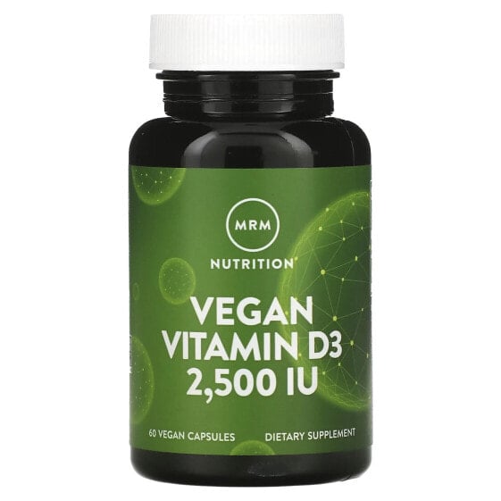MRM Nutrition, Nutrition, витамин D3 для веганов, 2500 МЕ, 60 веганских капсул