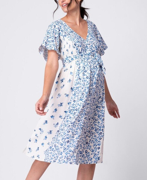 Women's Floral Maternity Nursing Dress