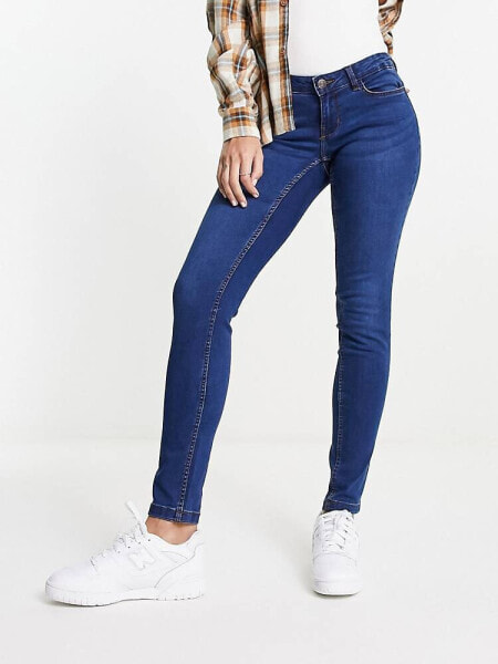 Noisy May Allie low rise skinny jeans in medium blue