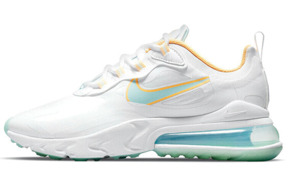 Nike Air Max 270 React 低帮 跑步鞋 女款 白蓝黄 / Кроссовки Nike Air Max 270 React DJ3027-100