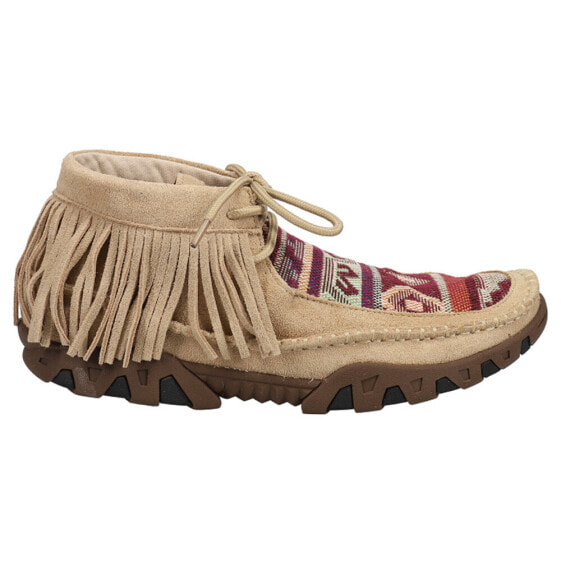 Ferrini Maya Geometric Southwest Chukka Booties Womens Beige Casual Boots 65322-