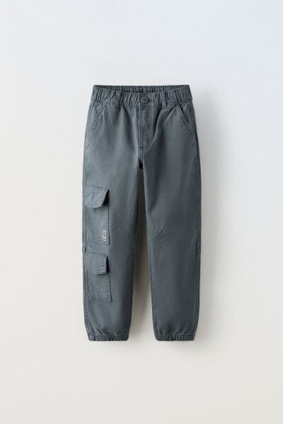Холщовые брюки с карманами ZARA