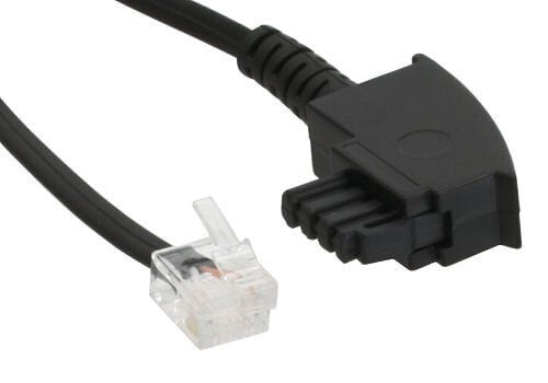 InLine ADSL Splitter Cable TAE-F German / 6P2C DEC male 1m