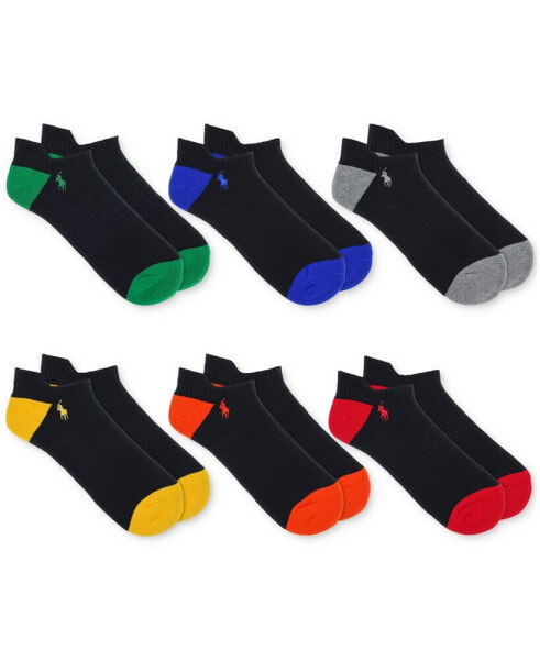 Men's Men's 6-Pk. Performance Colored Heel Toe Low Cut Socks