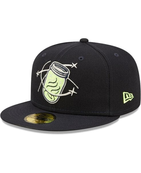 Men's Navy Columbia Fireflies Authentic Collection Team Alternate 59FIFTY Fitted Hat