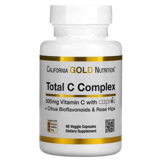 Витамин C California Gold Nutrition Total C Complex, 500 мг, 60 капсул