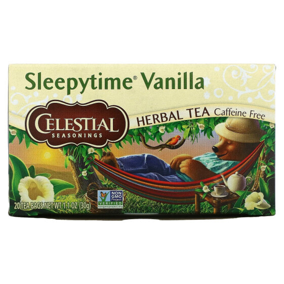 Herbal Tea, Sleepytime Vanilla, Caffeine Free, 20 Tea Bags, 1.1 oz (30 g)