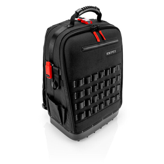 Рюкзак Knipex X18 Черно-красный Ткань и пластик 37 карманов - ударопрочный - защита от брызг - водонепроницаемый 340 мм - 210 мм