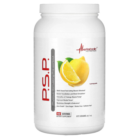 P.S.P. Physique Stimulating Pre-Workout, Lemonade, 23.7 oz (672 g)