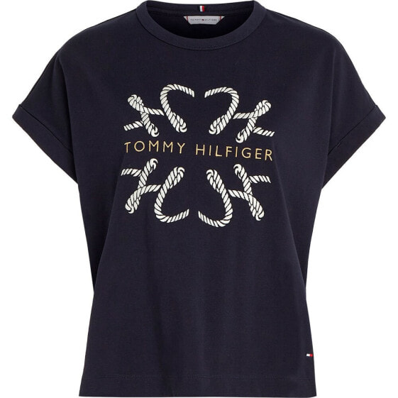 TOMMY HILFIGER Relax Rope Short Sleeve Crew Neck T-Shirt