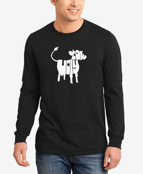 Men's Holy Cow Word Art Long Sleeves T-shirt