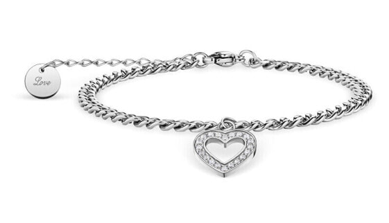 Beautiful bracelet with heart pendant Arctic Symphony 650-17-190