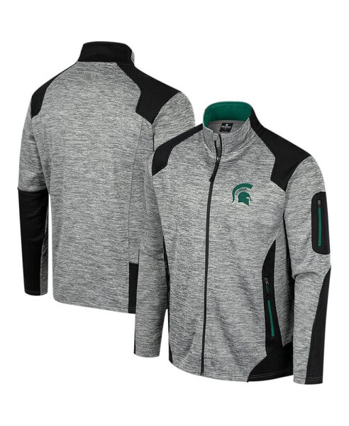 Men's Gray Michigan State Spartans Silberman Color Block Full-Zip Jacket