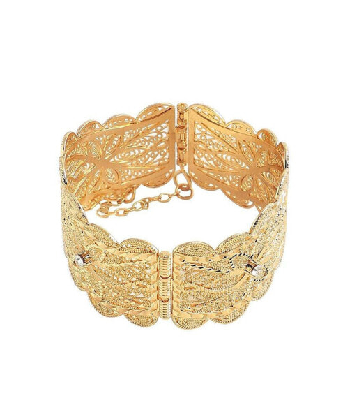 Women's Gold Intricate Metallic Bracelet
