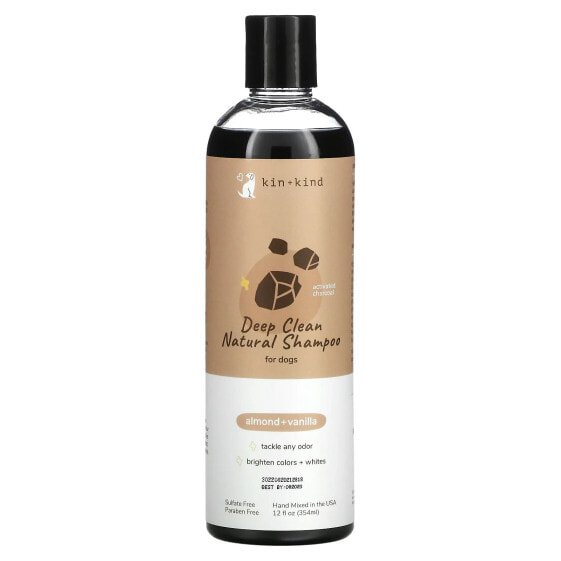 Шампунь для собак kin+kind Deep Clean Natural, миндаль + ваниль, 354 мл