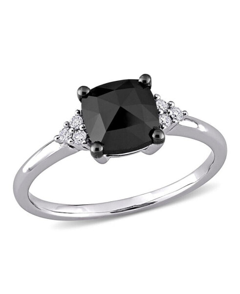 Black and White Diamond (1 1/3 ct. t.w.) Engagement Ring in 14k White Gold