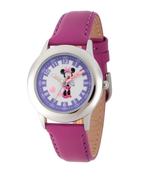 Часы и аксессуары ewatchfactory Детские часы учителя времени Disney Minnie Mouse из нержавеющей стали