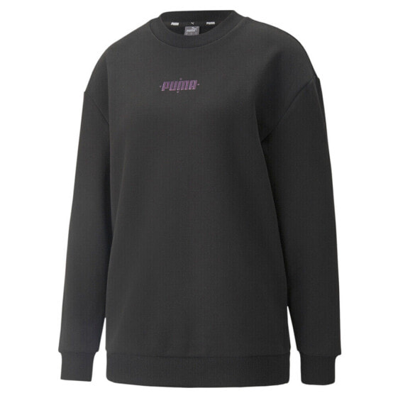 Puma Cyber Graphic Crew Neck Sweatshirt Womens Size XS 848182-01