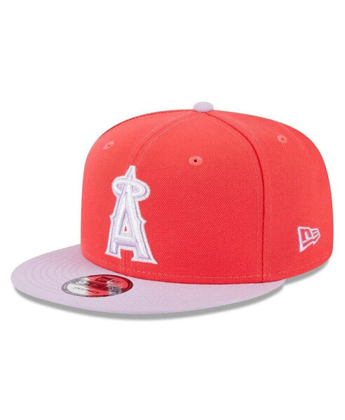 Men's Red and Purple Los Angeles Angels Spring Basic Two-Tone 9FIFTY Snapback Hat